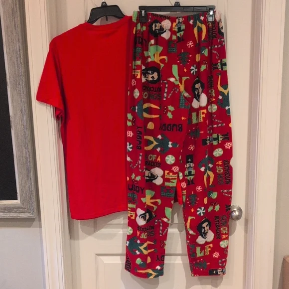 Festive Men's Elf Christmas Pajamas Sz. XL NWT - Picture 4 of 5